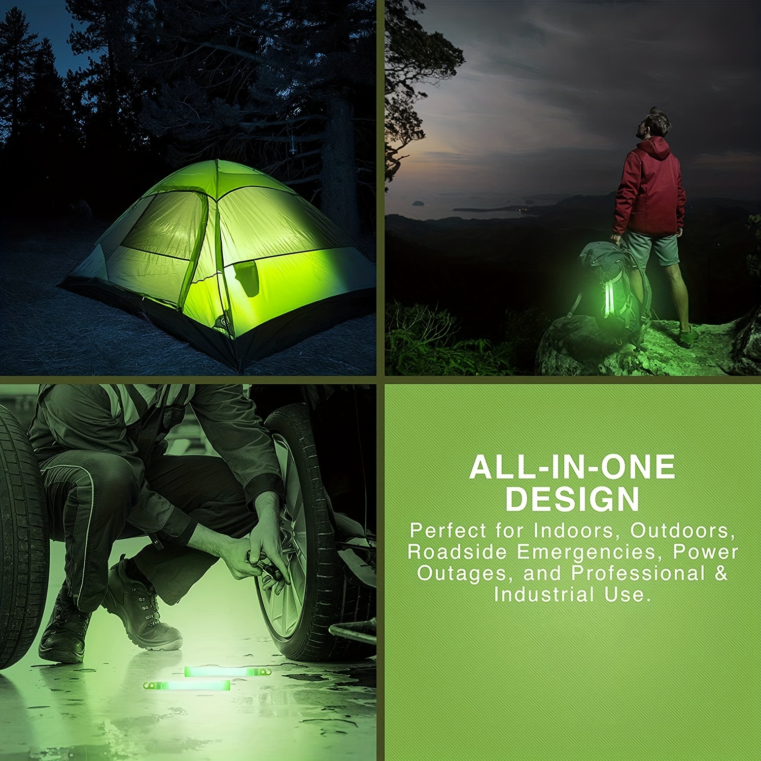 Glow in the Dark Camping Military Survival Markers With 4 Inch