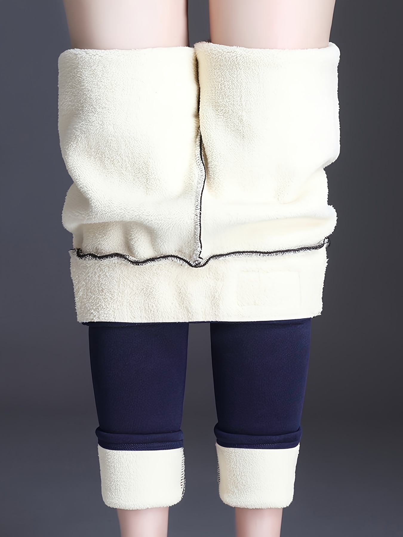 Winter Fleece Leggings Women's High Elastic Thickened Warm - Temu