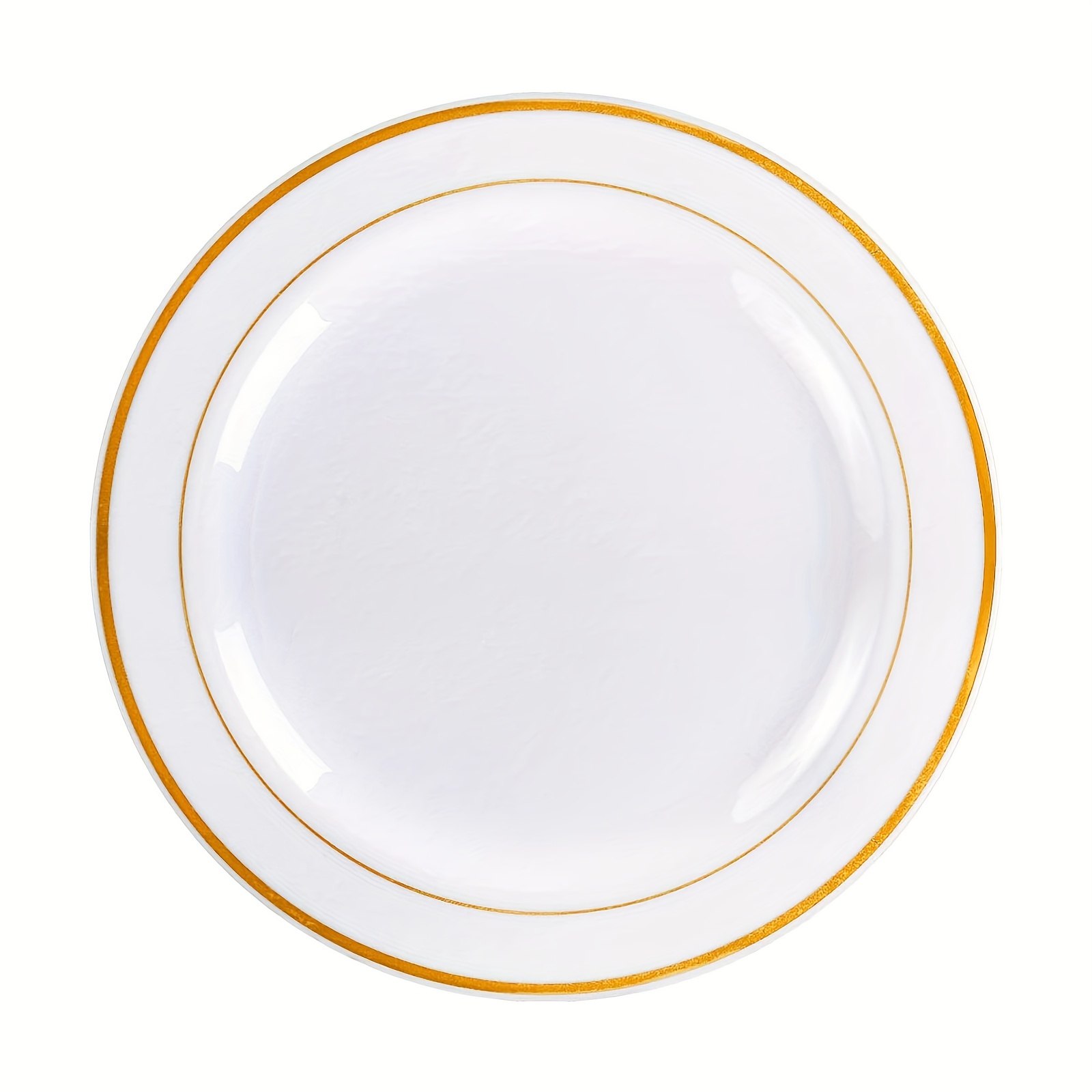 30pcs Fancy Wedding Plates with Golden Rim 19.05cm