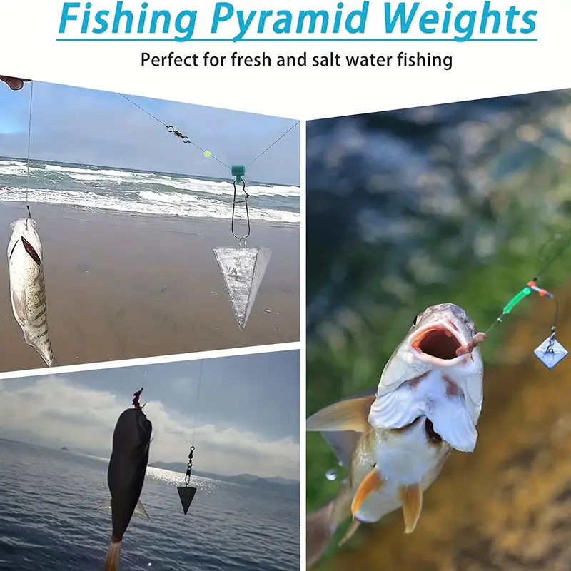10pcs Pyramid Sinkers Fishing Weights Kit Bullet Fishing - Temu