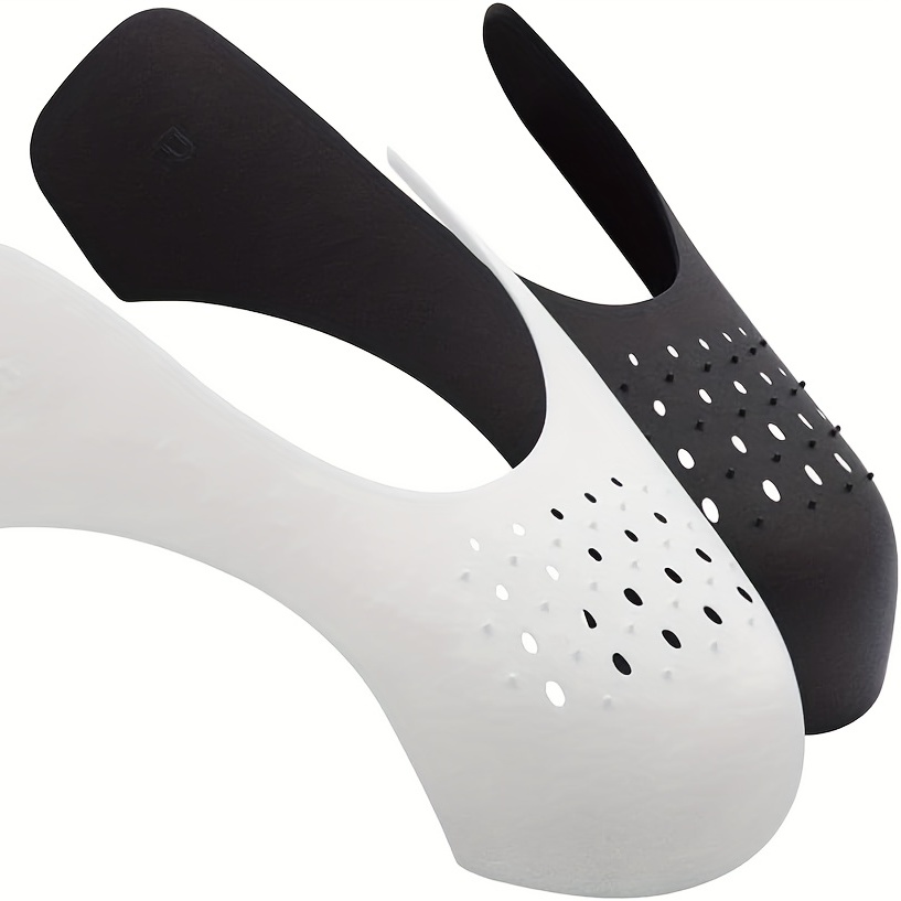 Protectores de arrugas para zapatillas de deporte para zapatos de hombre  8-12, 2 pares blanco y negro