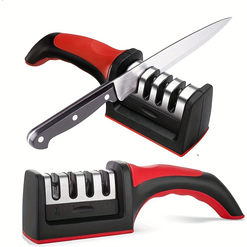 1pc New Style Multifuntional Stainless Steel 4 In1 Kitchen Knife Sharpener  Blade Sharpener 4 Stages Professional Knife Sharpening Tool For All Kinds  Of Kitchen Knives Outdoor Knives Pocket Knives, Discounts For Everyone