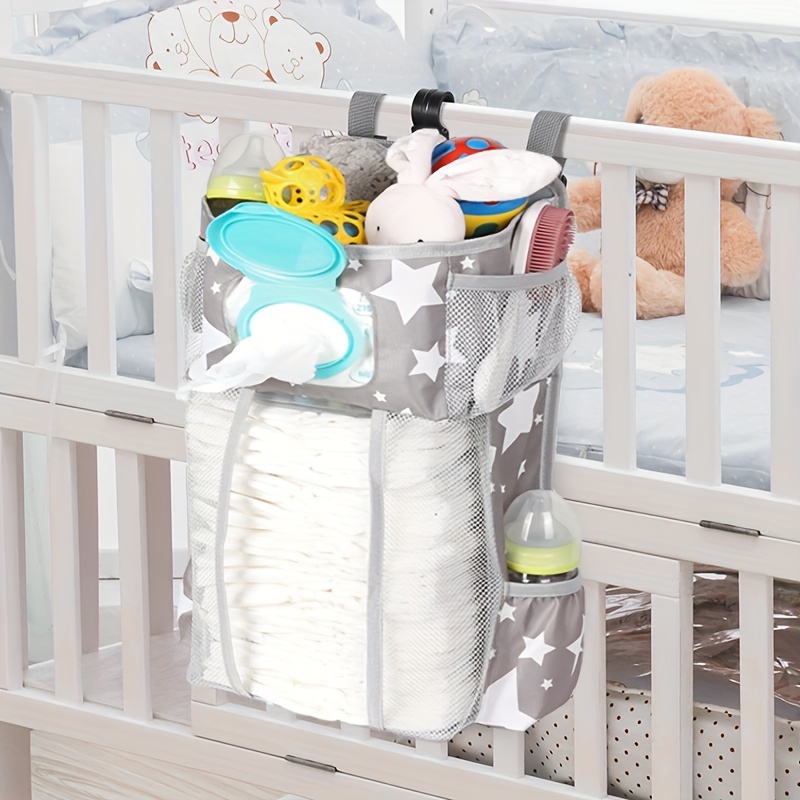  Organizador de pañales portátil para bebés, plegable, bolsa de  almacenamiento de fieltro gris, organizador de pañales para bebé,  almacenamiento de juguetes para niños : Bebés