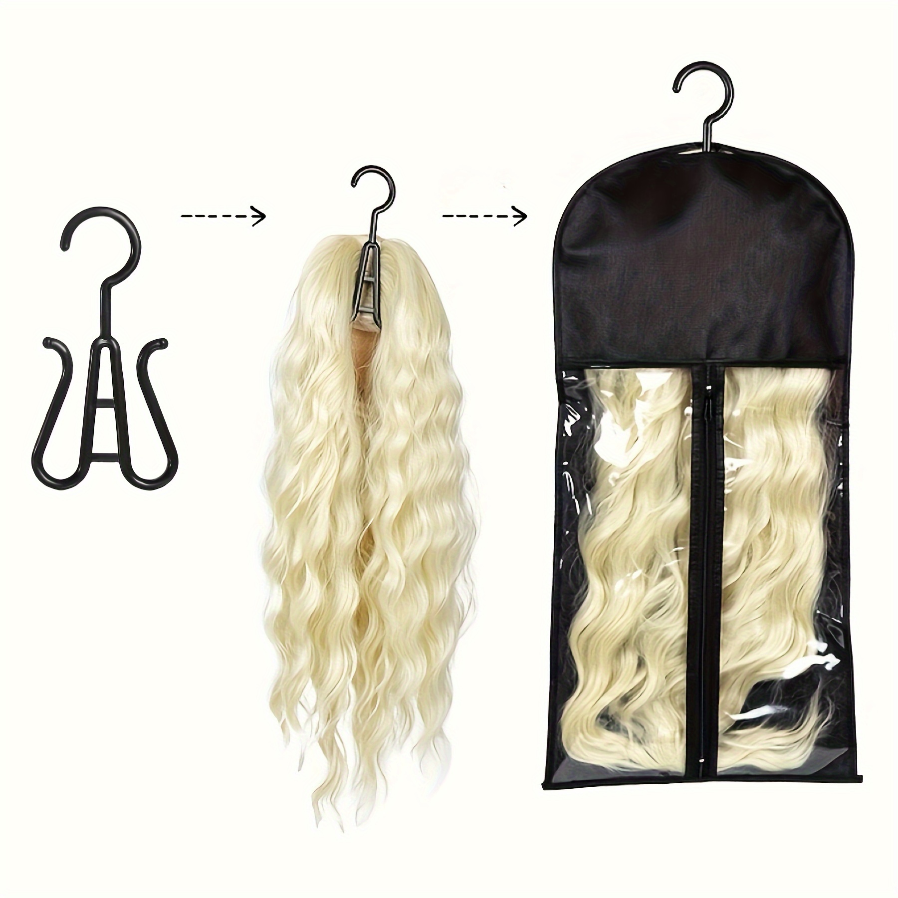 Cheap Hair Extension Holder Acrylic Hair Extension Hanger Portable