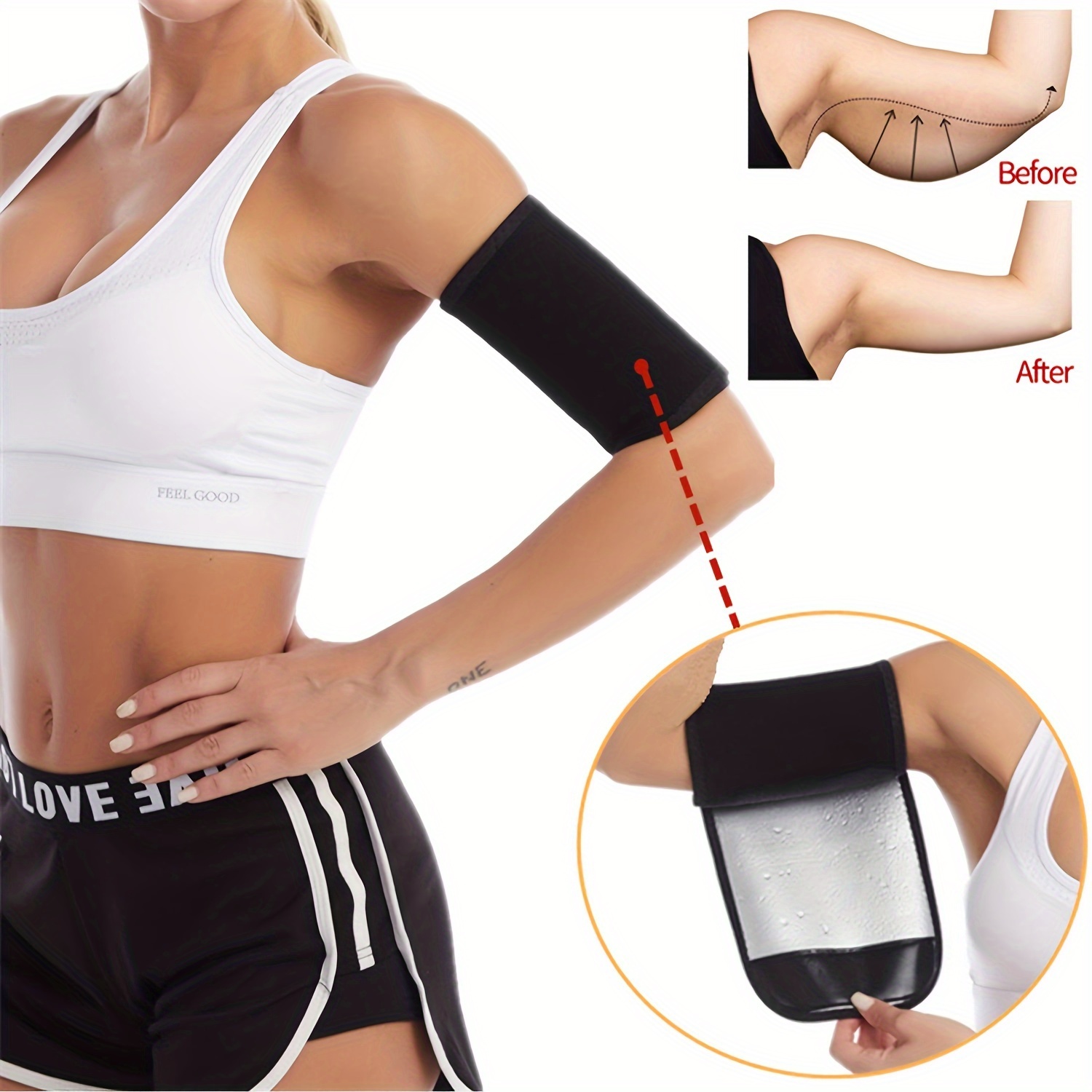 Lose Arm Fat Instantly With Sauna Arm Trimmer Sweat Bands - Temu