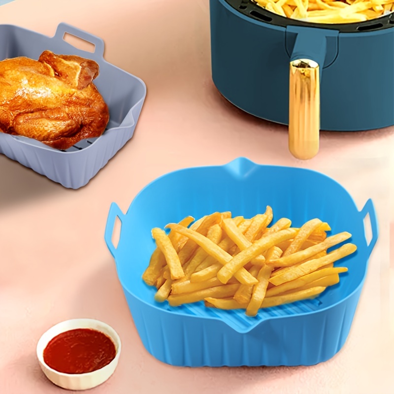 Air Fryer Silicone Pot Air Fryer Basket Liners Non-Stick Reusable Baking  Tray