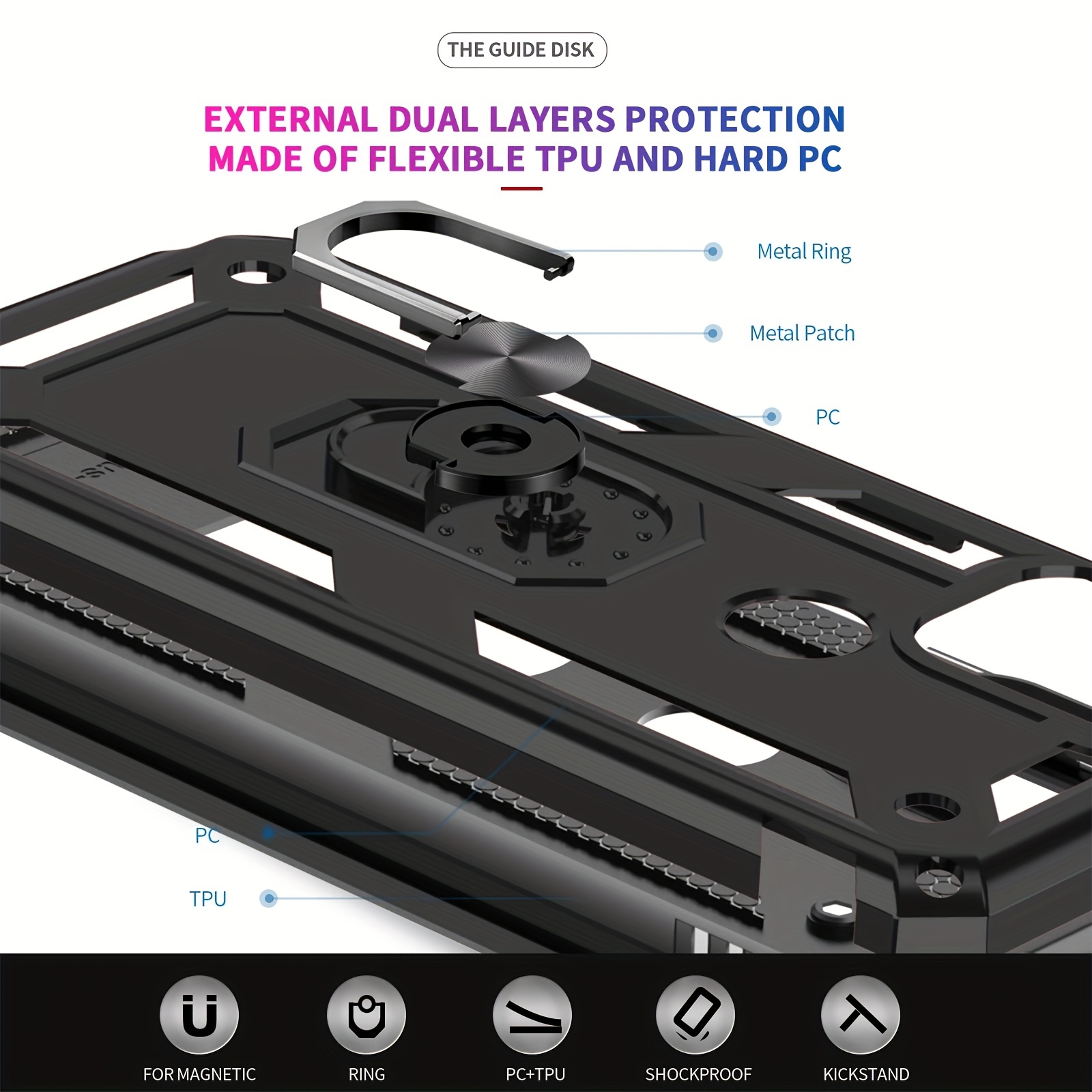 Case For Motorola Moto G Stylus 5G 2022 Kickstand Phone Cover w/ Tempered  Glass