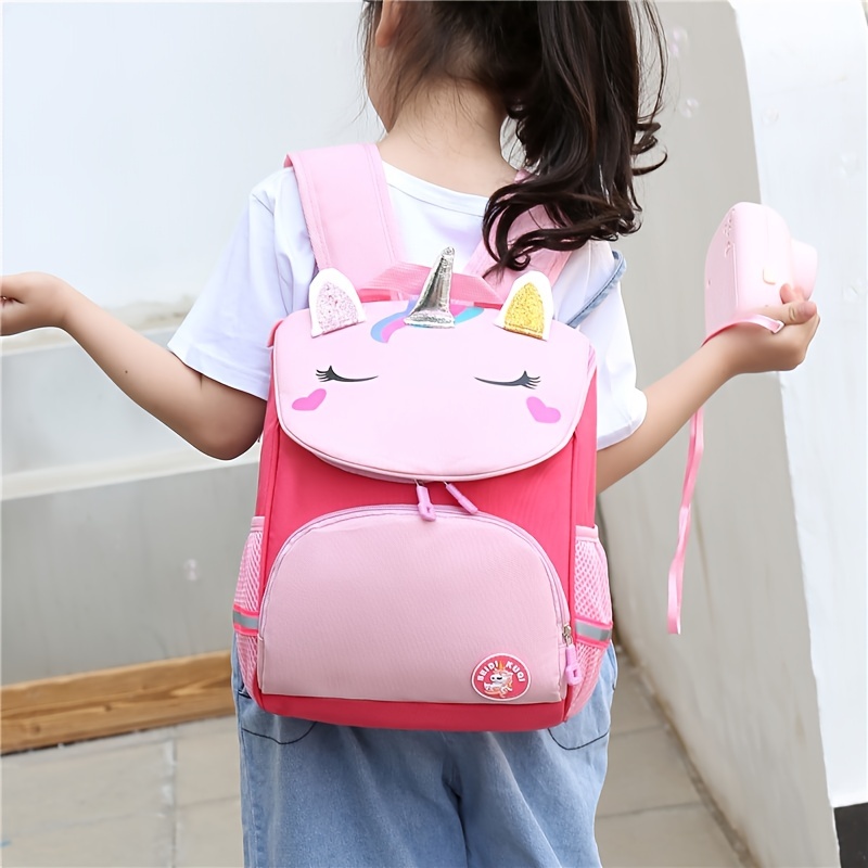 Kids Cartoon Unicorn Dinosaur Backpack Nylon Shoulder Bag