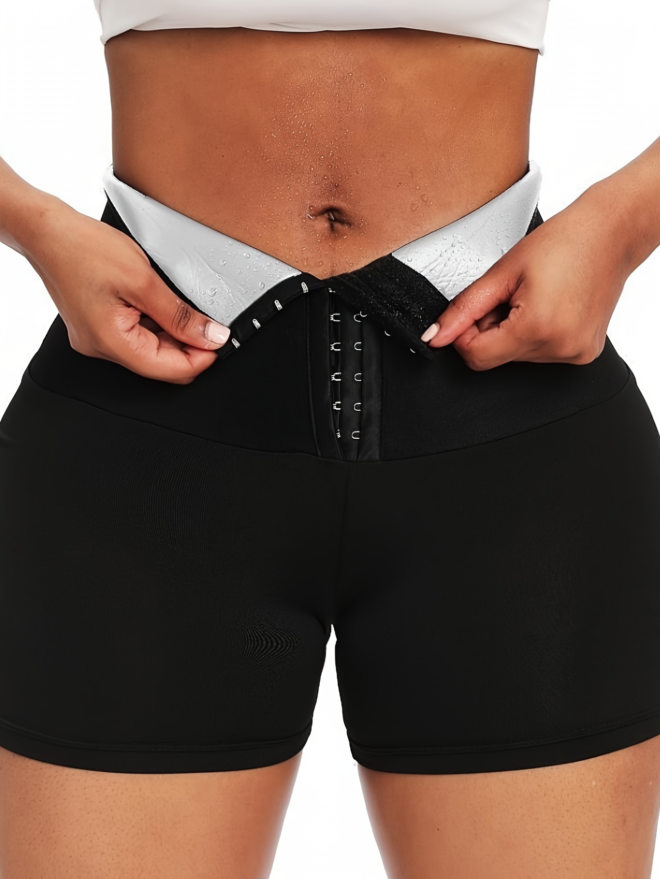 Women High Waist Sweat Sauna Short Pants Body Shaper Weight Loss