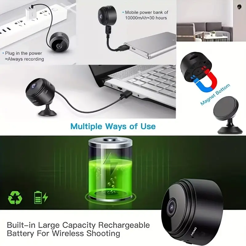 cemera mini a9 1080p high definition wifi cctv ip night view voice video security wireless security camera details 4