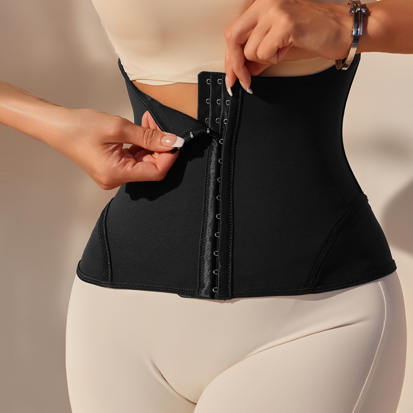 Zip Faux Leather Underbust Corset Tummy Control Waist - Temu