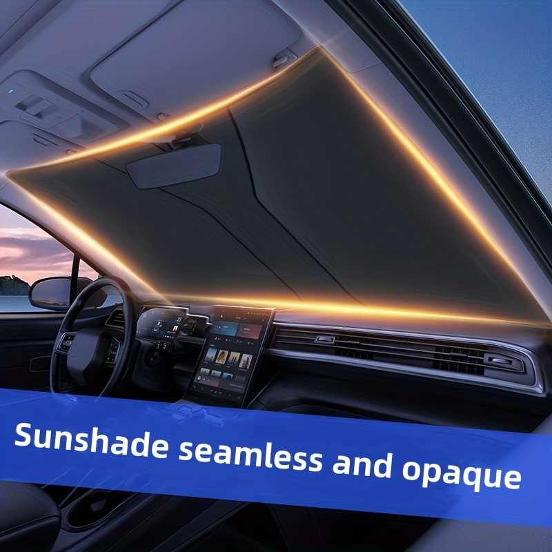 Car Sunshade With Storage Bagcar Windshield Sunshade, For Uv And Sun  Protection, Car Interior Accessories