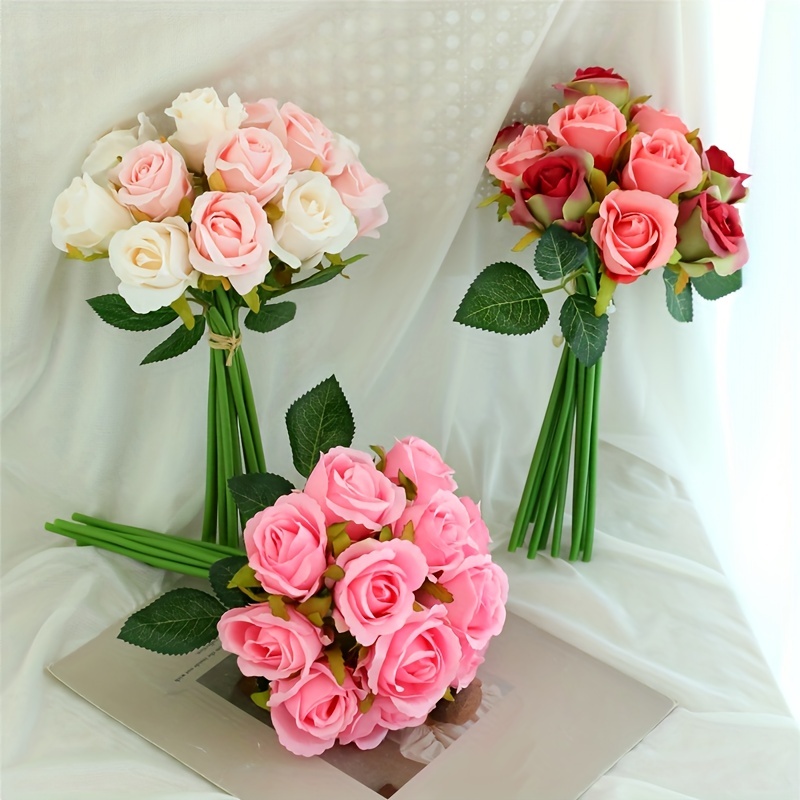 1bundle Mini Flower Bouquet 3 Roses Small Bouquets Finished - Temu Saudi  Arabia
