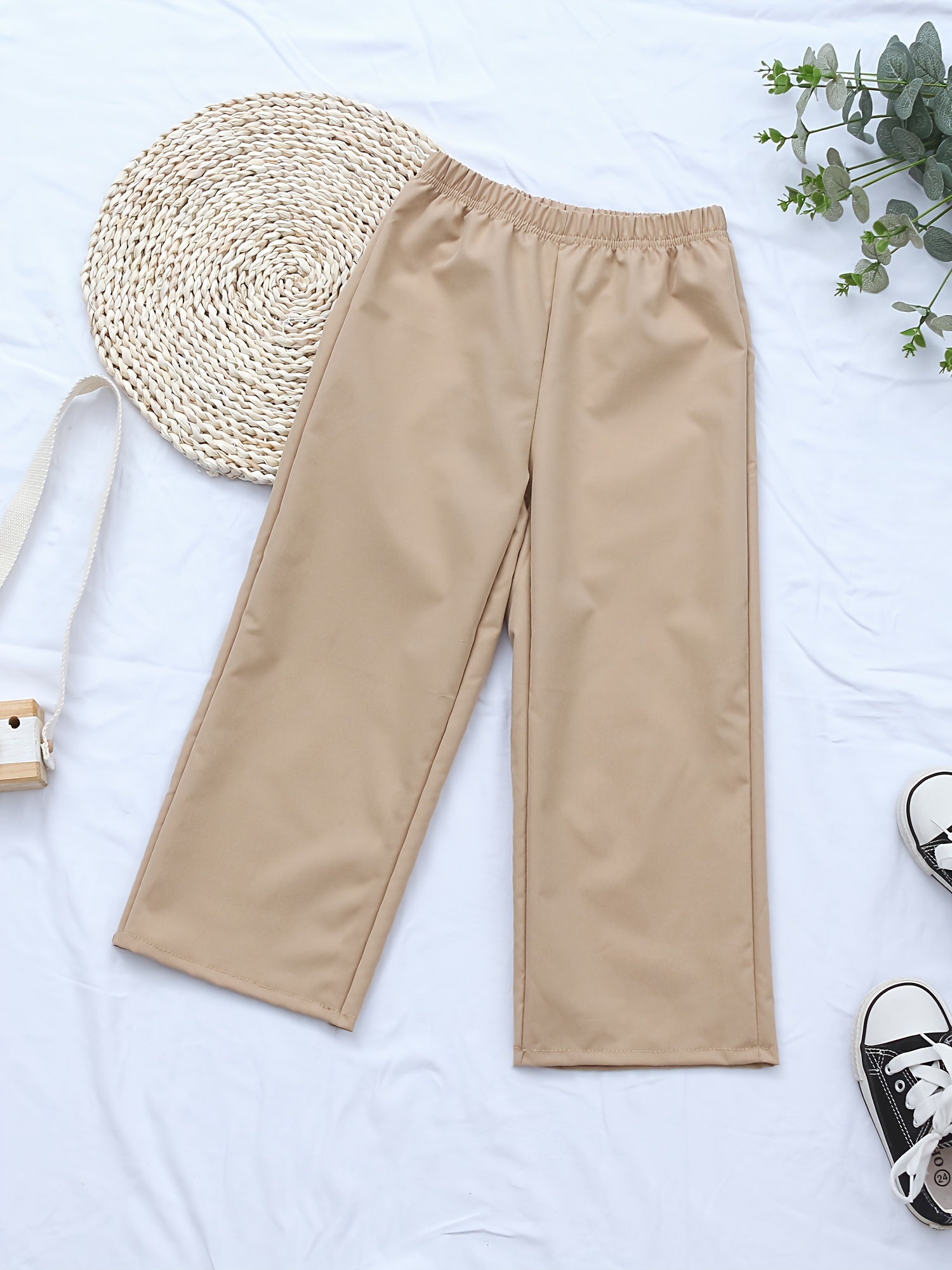 Girls' Casual Wide Leg Plain Color Pants Trousers For Street