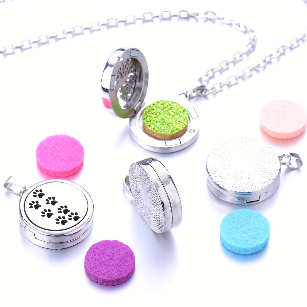 Stainless Steel Locket Necklace Aroma Diffuser Perfume Storage