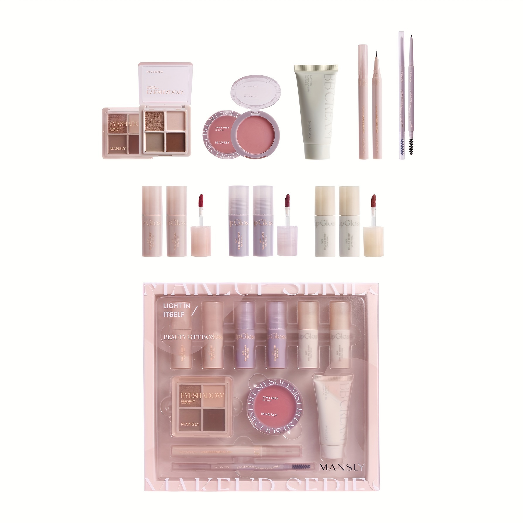 Kit Maquillaje Completo Esponja Brochas - Perfecto Viajar Regalar - Ideal  Sombras Ojos, Base, Brillo Labios , Regalo Ideal Día Madre - Belleza Salud  - Temu