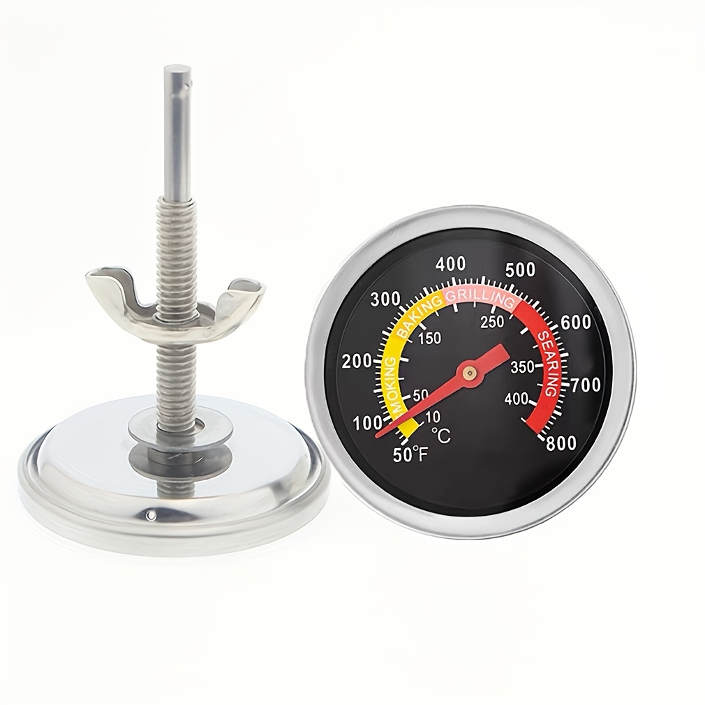 Stainless Steel Bbq Smoker Grill Thermometer Temperature Gauge 50-800  Degrees Fahrenheit 10-400 Degrees Celsius - Temu