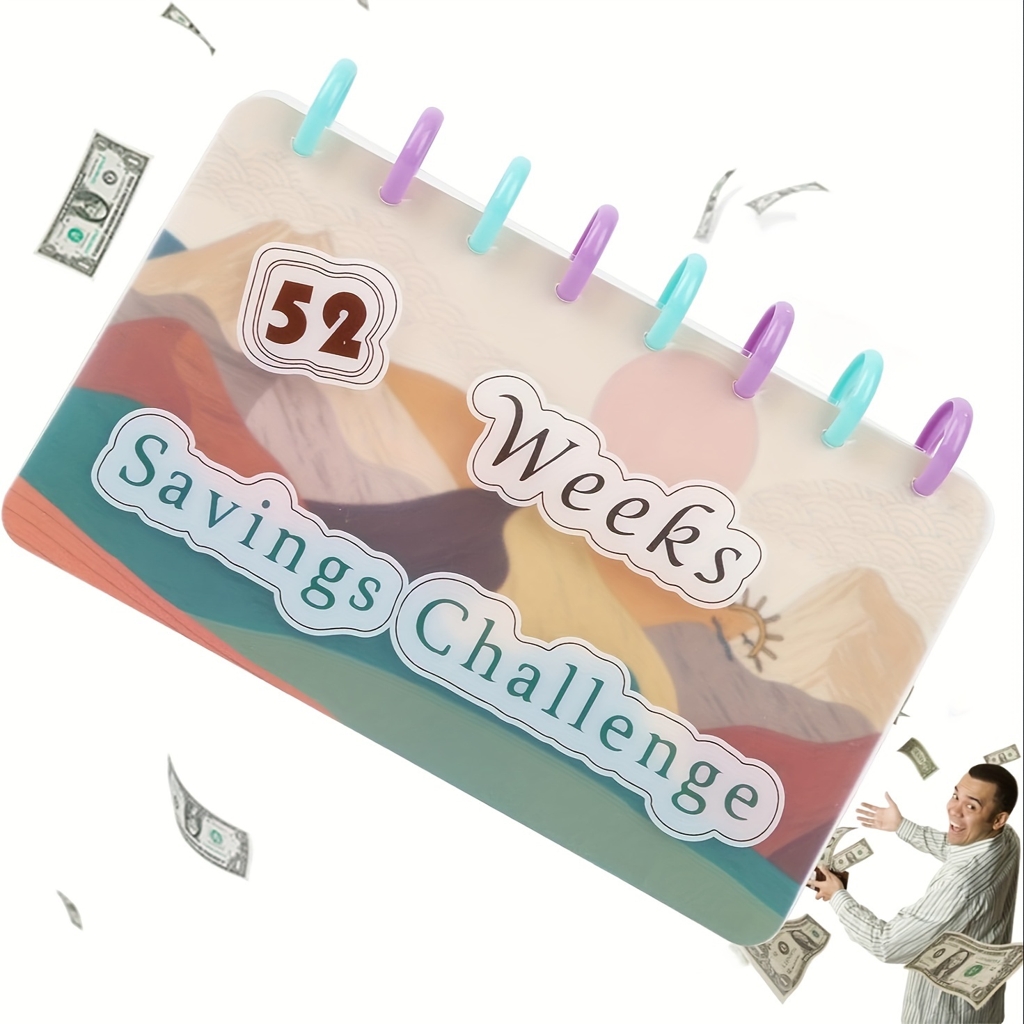 

Savings Binder L 52 Week Savings Challenge, 2024 Reusable Budget Book With Cash Envelopes, Money Binder For Saving