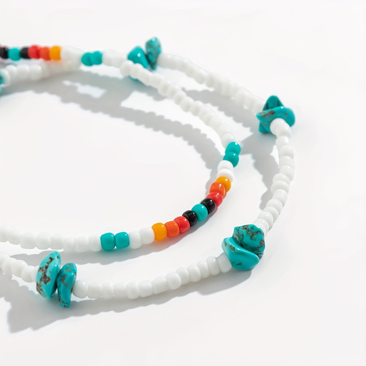 Mini Perles De Riz Multicolores Bracelet De Cheville Perlé - Temu Canada
