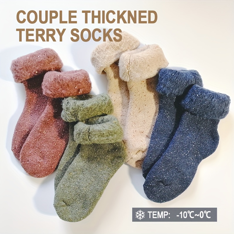 Unisex Thermal Solid Crew Socks Comfy Breathable Soft Socks - Temu