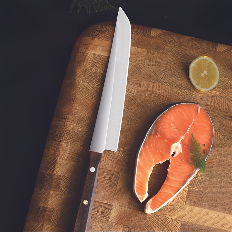Cuchillo de chef Kiritsuke de 9 pulgadas, cuchillo de cocina japonés hecho  a mano forjado profesional afilado, cuchillo de cocina AUS10 de acero de 3