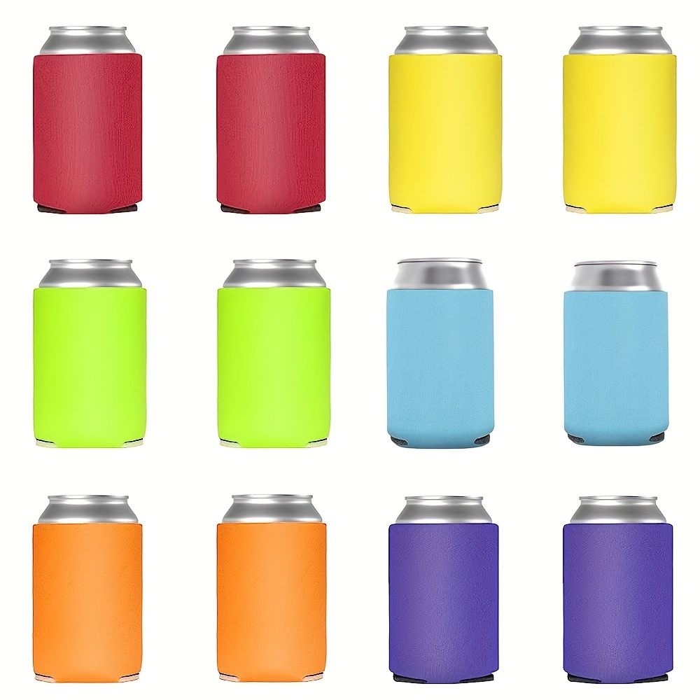 Blank Neoprene Beer Bottle Coolie (Variety Color 6 Pack)