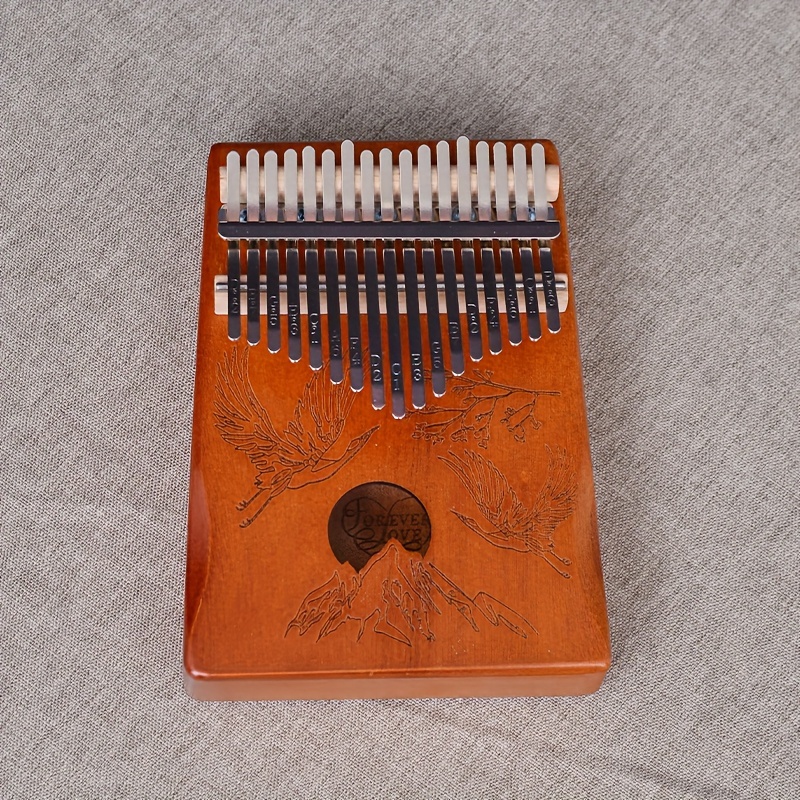 

Kalimba Thumb Piano 17 Keys Beginner Musical Instrument Gifts, Gift Bags, Tuning Hammer And Other Gifts Eid Al-adha Mubarak