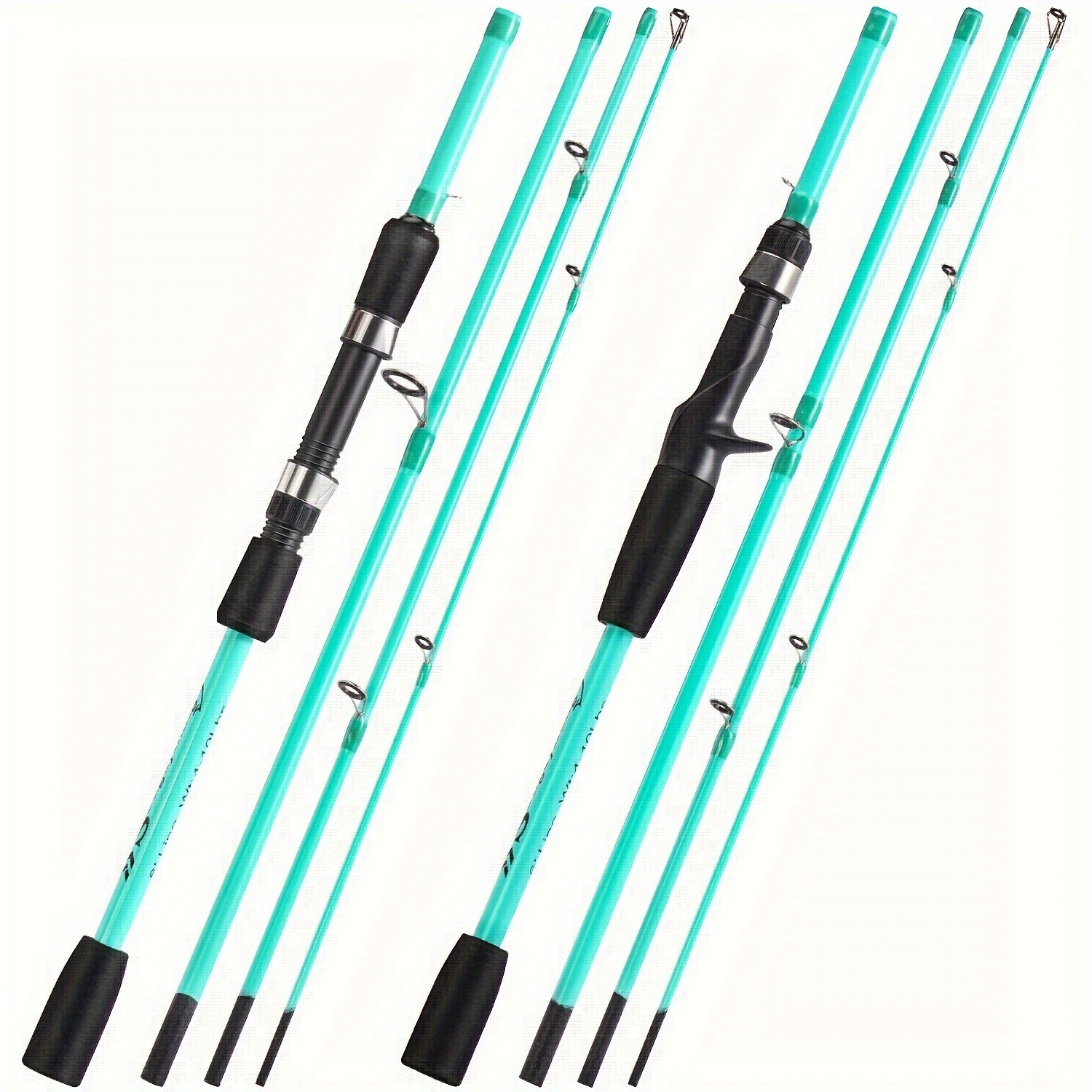 Sougayilang 4 sections Fishing Rod Carbon Fiber Glass Fiber - Temu