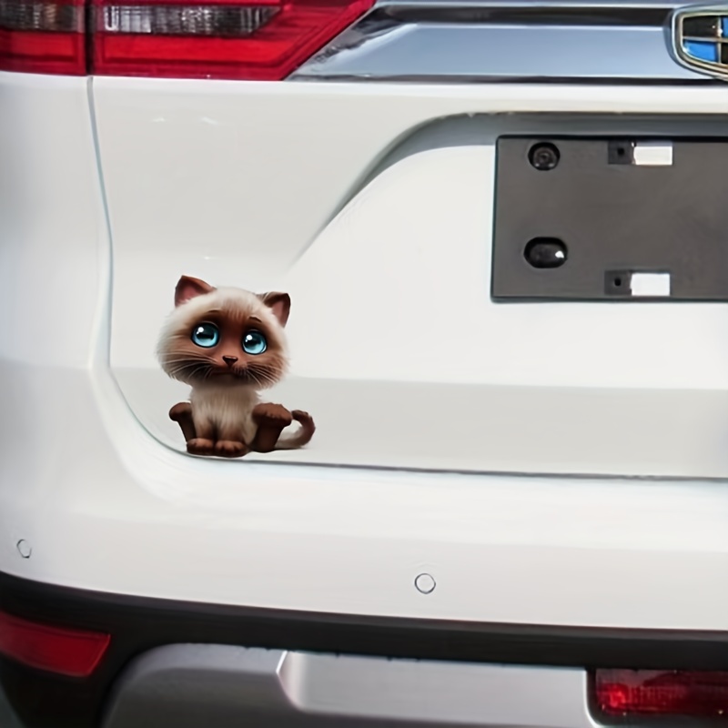 Pegatina 3d Coche Gato Personalidad Bloque Cuerpo Rasguño - Temu Chile