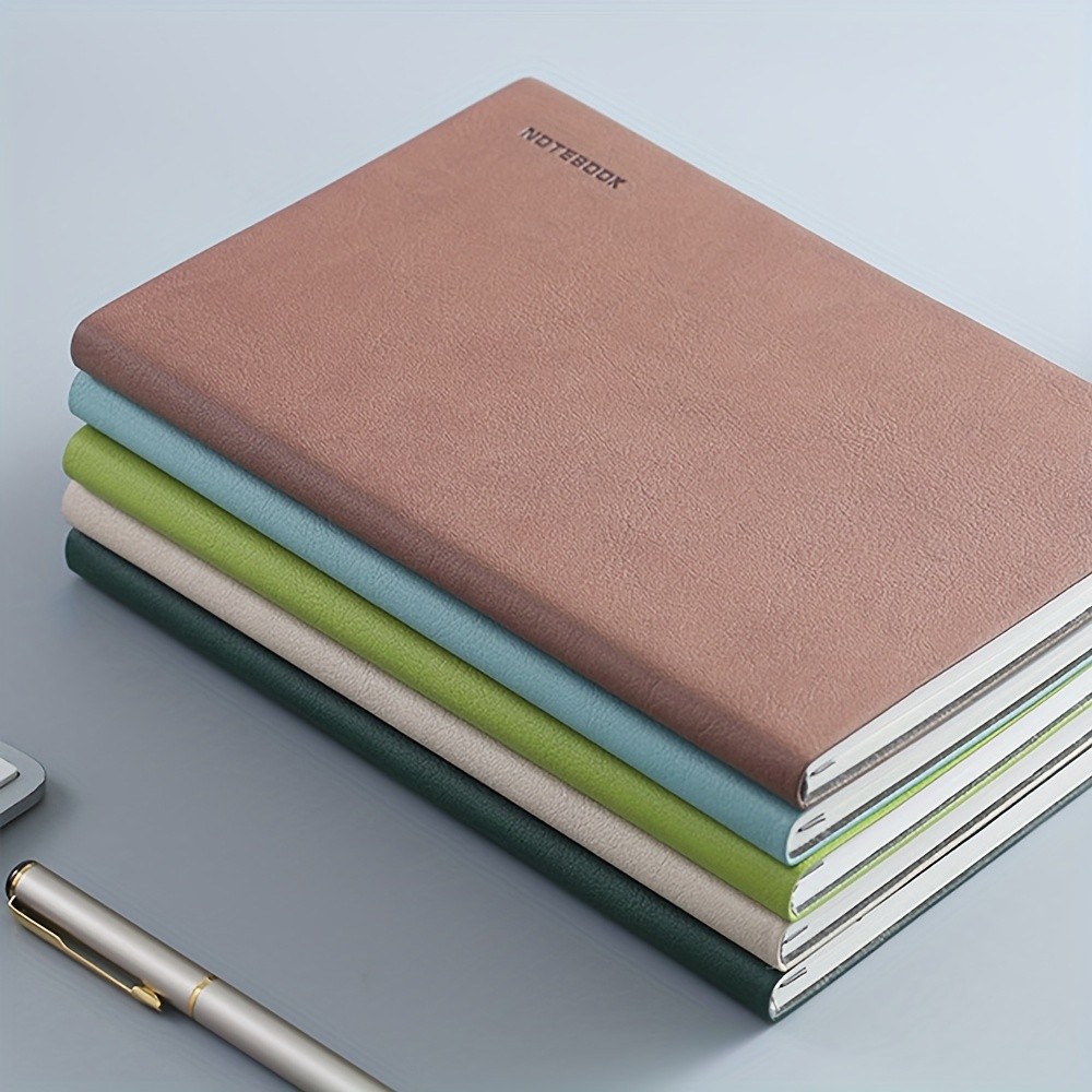 1pc PU Soft Leather Thickened Notebook 96 Sheets