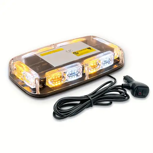 ZCM-JSDTWS Luz de advertencia de emergencia de coche  multifuncional, luz de emergencia de rescate de carretera, semáforo, luz  intermitente de advertencia, luz estroboscópica LED, luz de advertencia de  bloqueo, impermeable recargable 