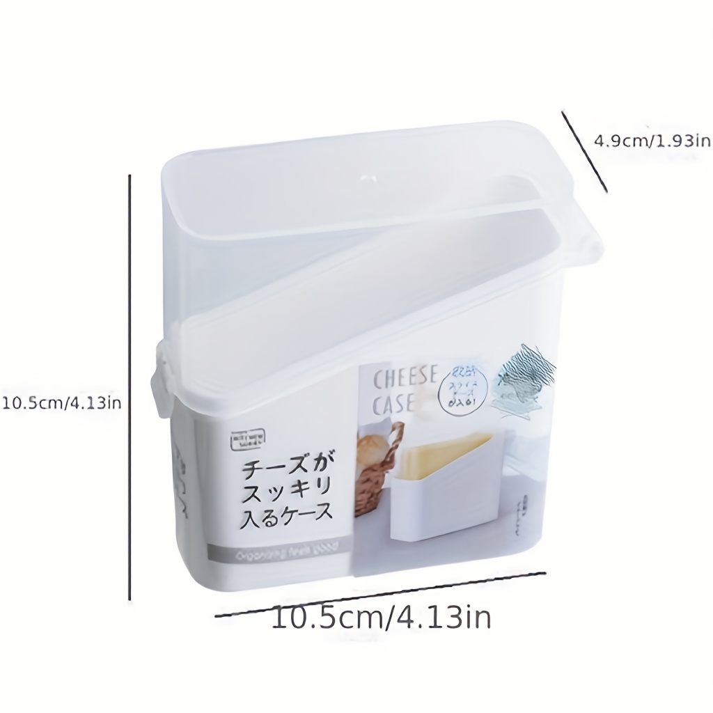 1pc Cheese/butter Block/condiment Storage Box With Flip Lid, Suitable For  Fridge/freezer Organizing