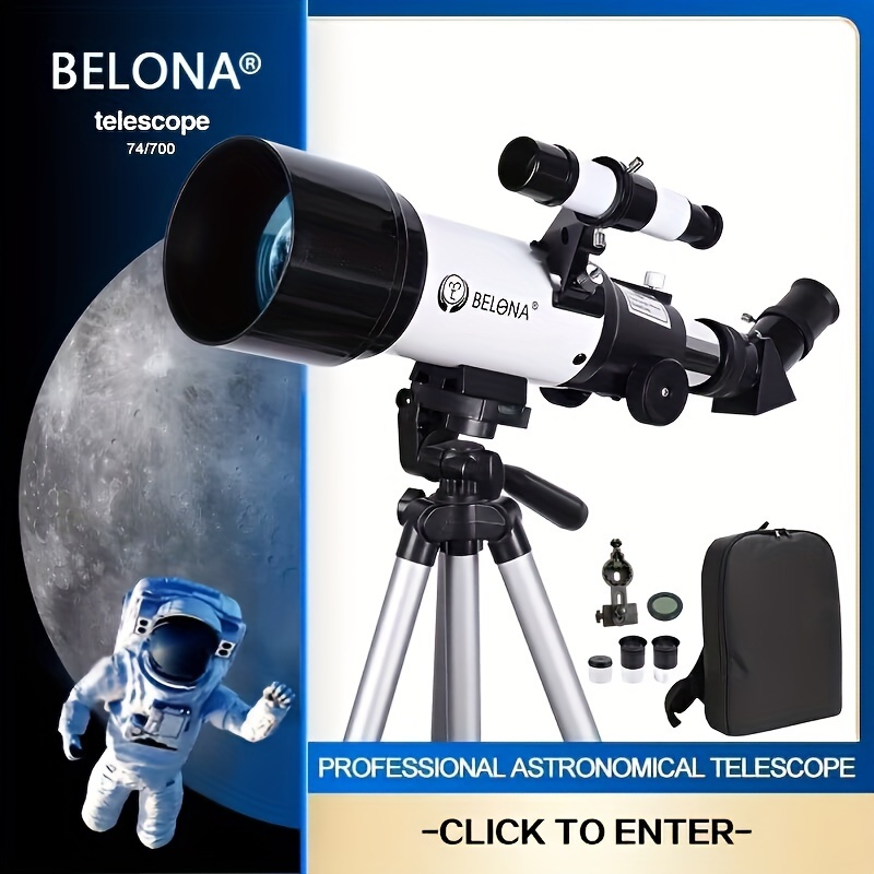 Telescope For Adults Astronomy - 70 Mm Aperture 400 Mm AZ Powerful  Astronomical Telescope For Beginners For Stargazing Refractor Travel  Telescope With