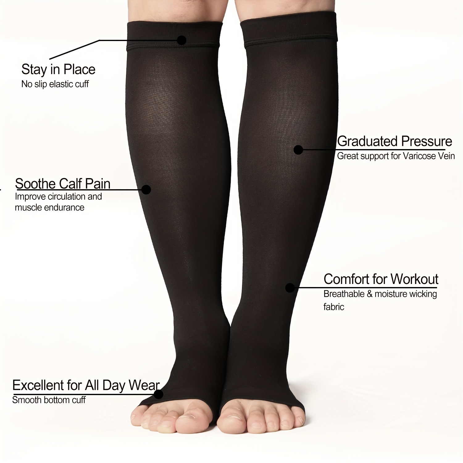 Calcetines cortos de compresión para mujer, 3.0