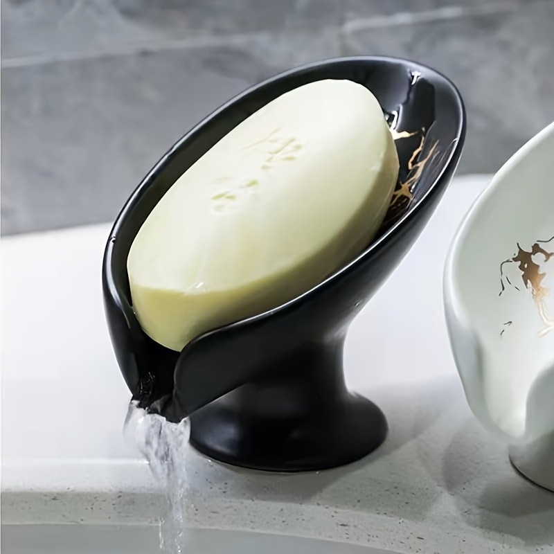 Ceramic Soap Dish Marble Pattern Drain Soap Tray Self - Temu Germany