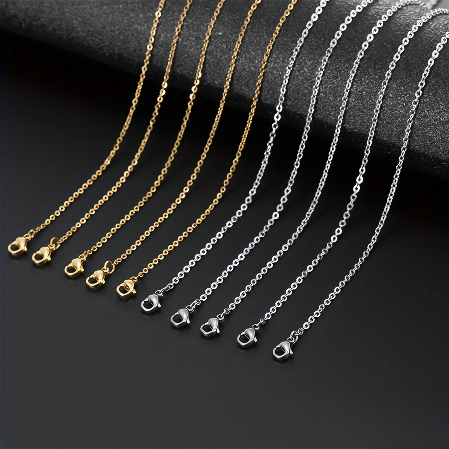 1m/39.37inch Stainless Steel Cuban Chain For Jewelry Making Bulk Thick Flat  Link Chains DIY Punk Necklace Hiphop Bracelet Accessories