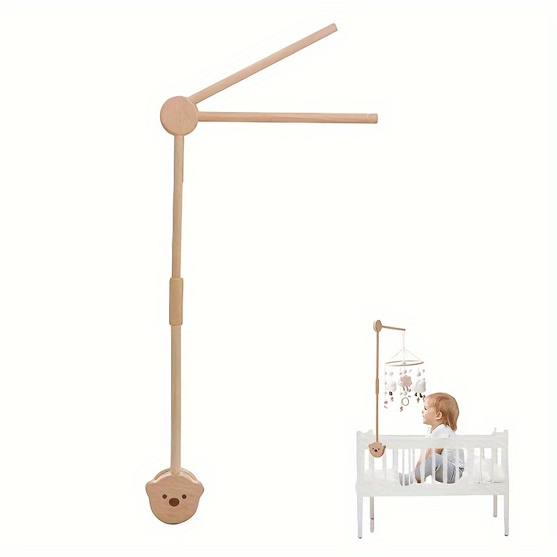 Focalmotors Baby Wooden Mobile Hanger,Mobile kit Crib,Mobile Hanging Frame  Bed Toy Decoration DIY Crafts Photography Props Newborn Gift (Style-C)