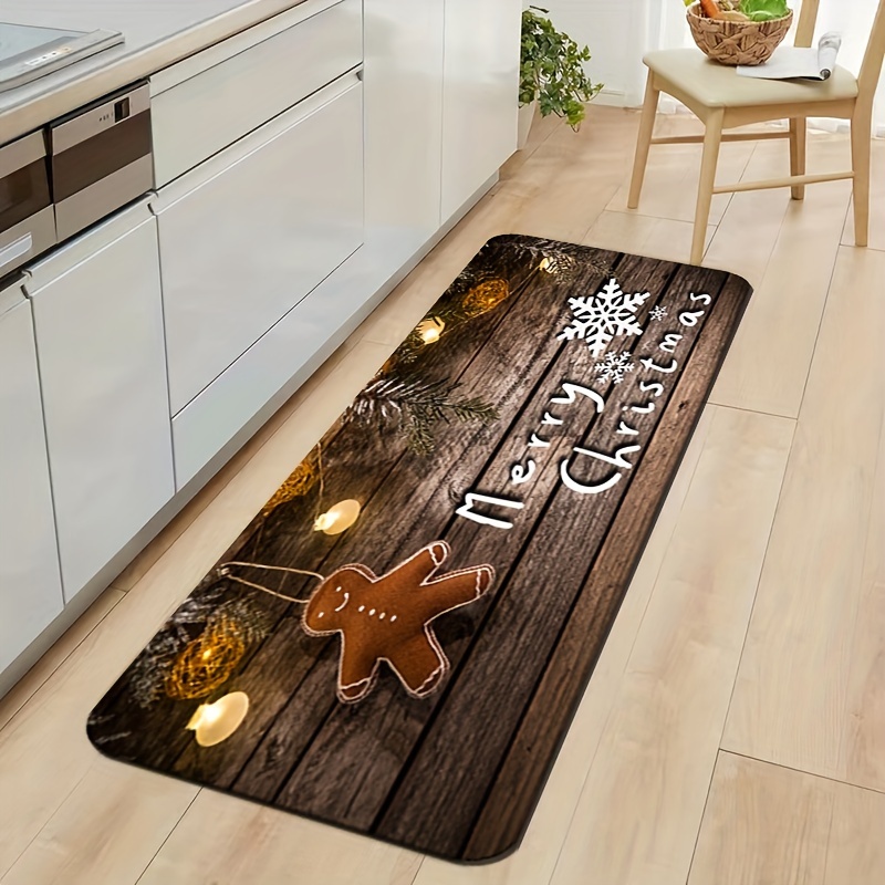 Christmas Kitchen Rugs and Mats Gingerbread Kitchen Decor Non Skid