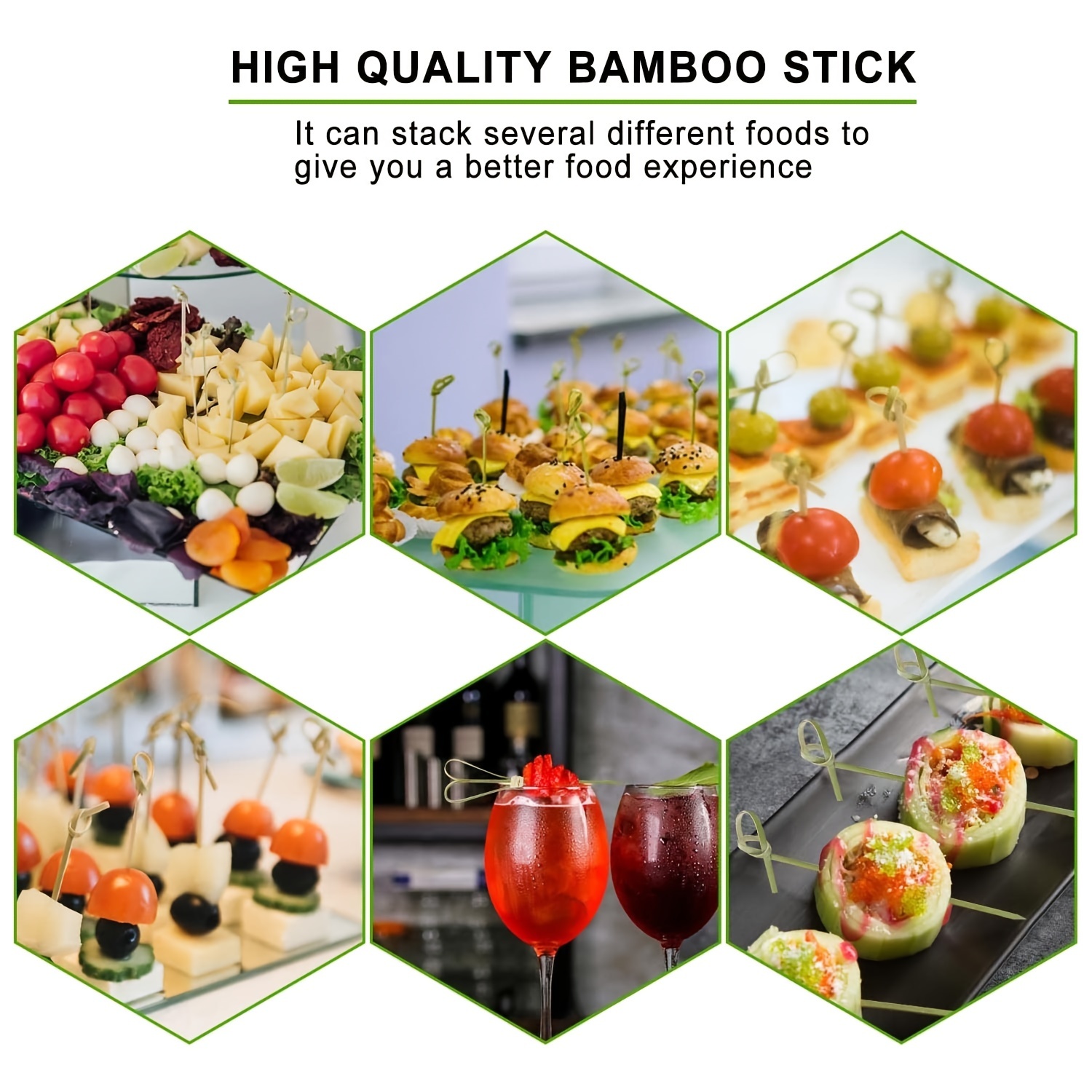 Cocktail Skewers Snack Skewers Fruit Skewers Bamboo Cocktail Temu