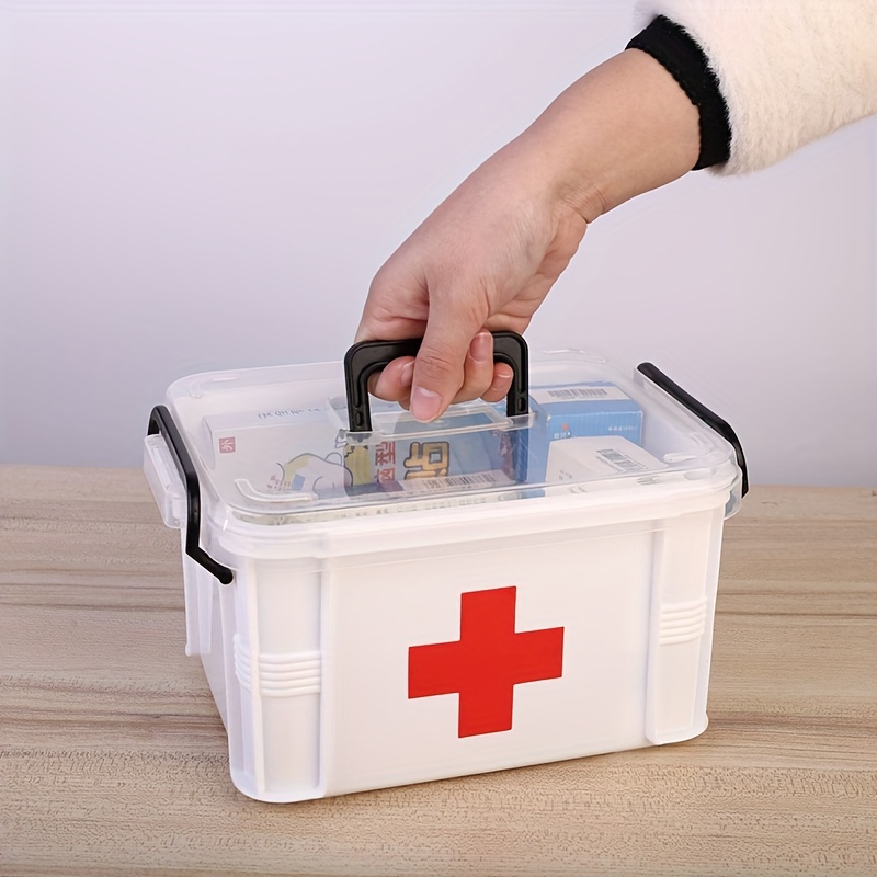 Drawer Type Desktop Medical Box Portable Travel First Aid Kit 2/3 Layers  Large Capacity Household Medicine Storage Organizer Box