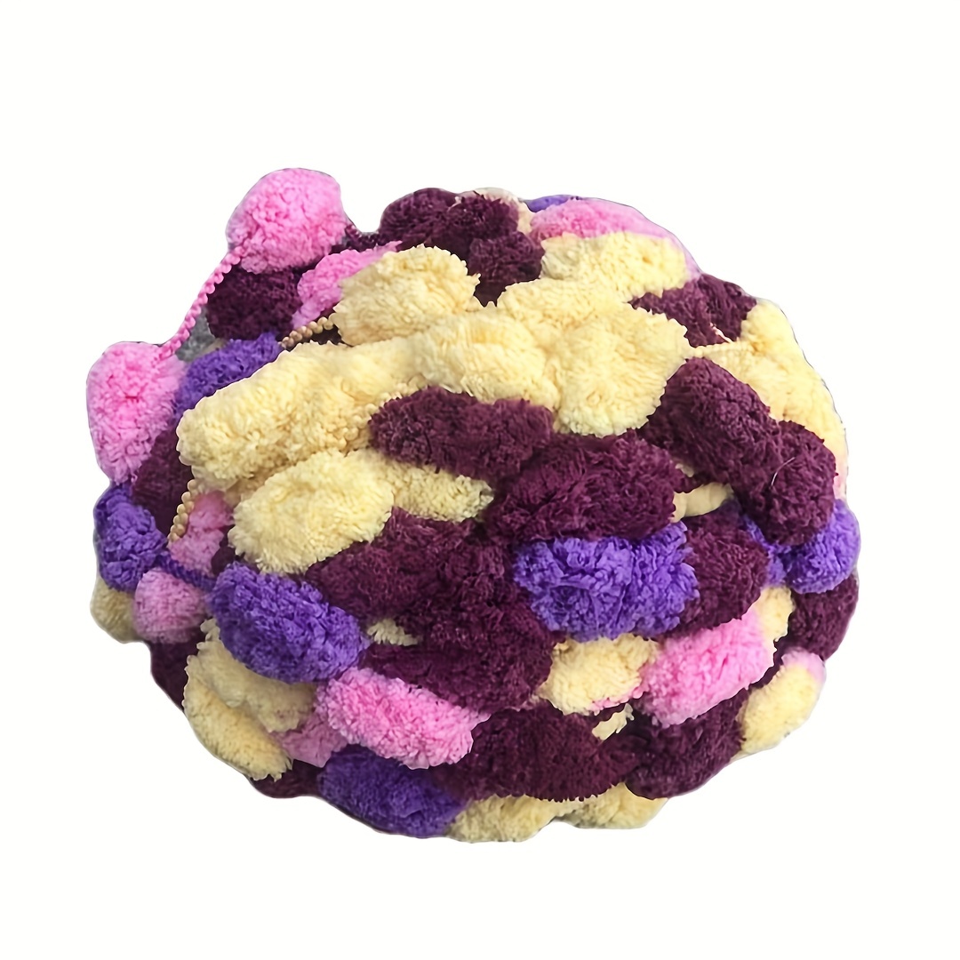 Pom pom Ball Yarn Soft Thick Yarn For Crochet Knitting - Temu