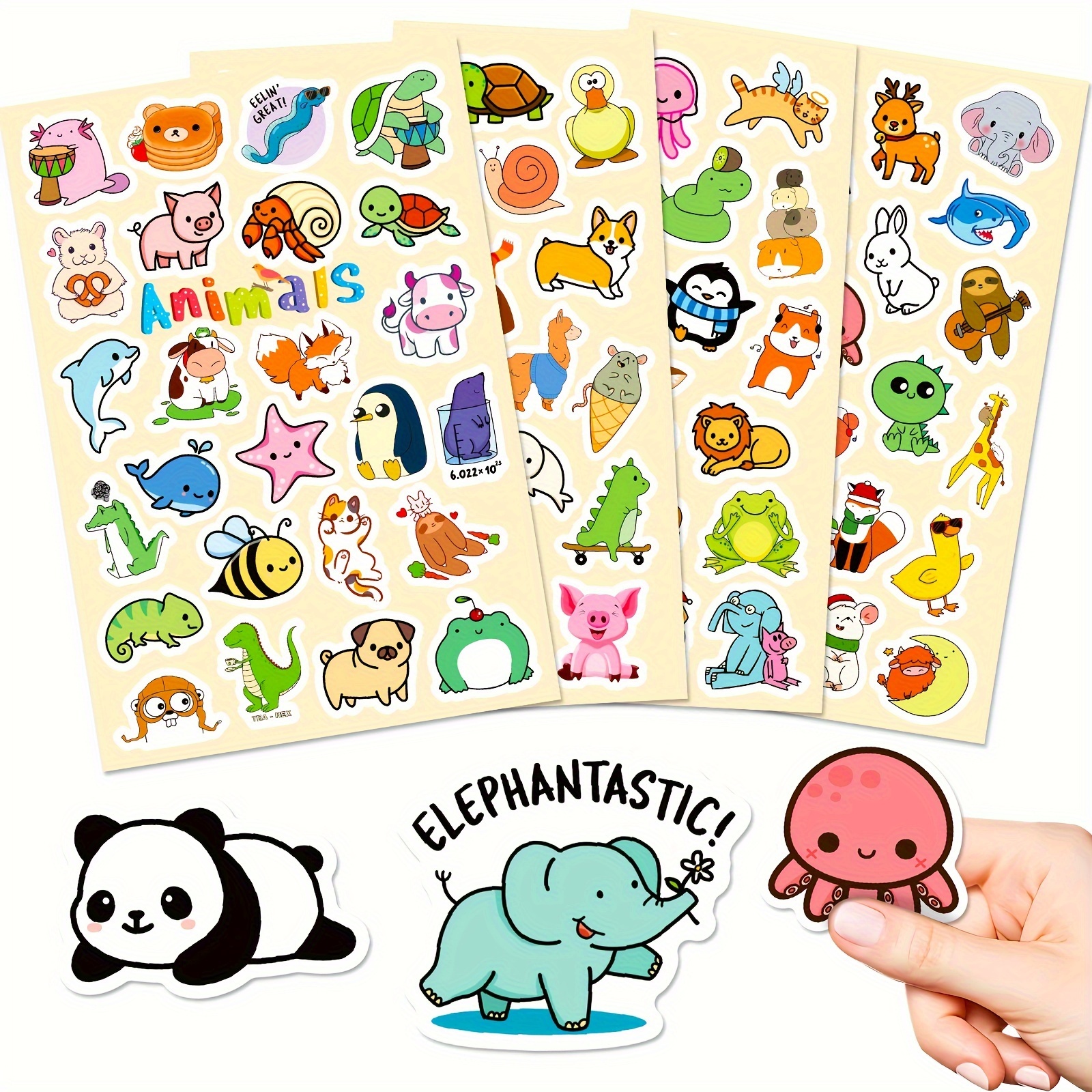 Cartoon Small Animal Stickers Cute Animal Graffiti Stickers - Temu