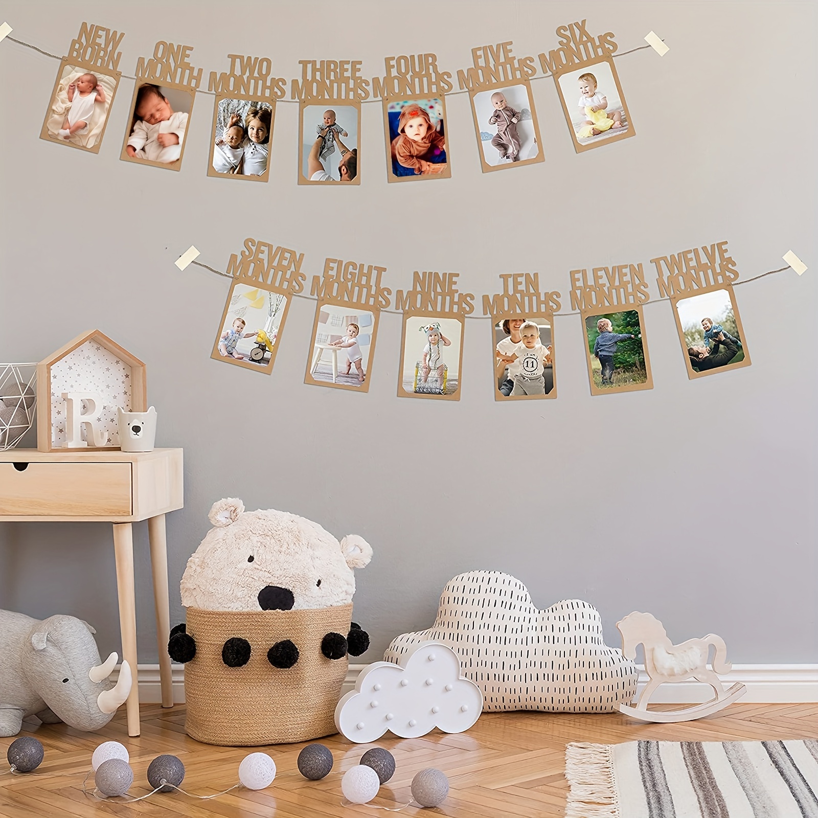 Walvis 12 maanden fotobanner, nautische 1e verjaardag, fotobanner, decor jongen eerste verjaardag, mijlpaalbanner, 1 jaar verjaardag - België