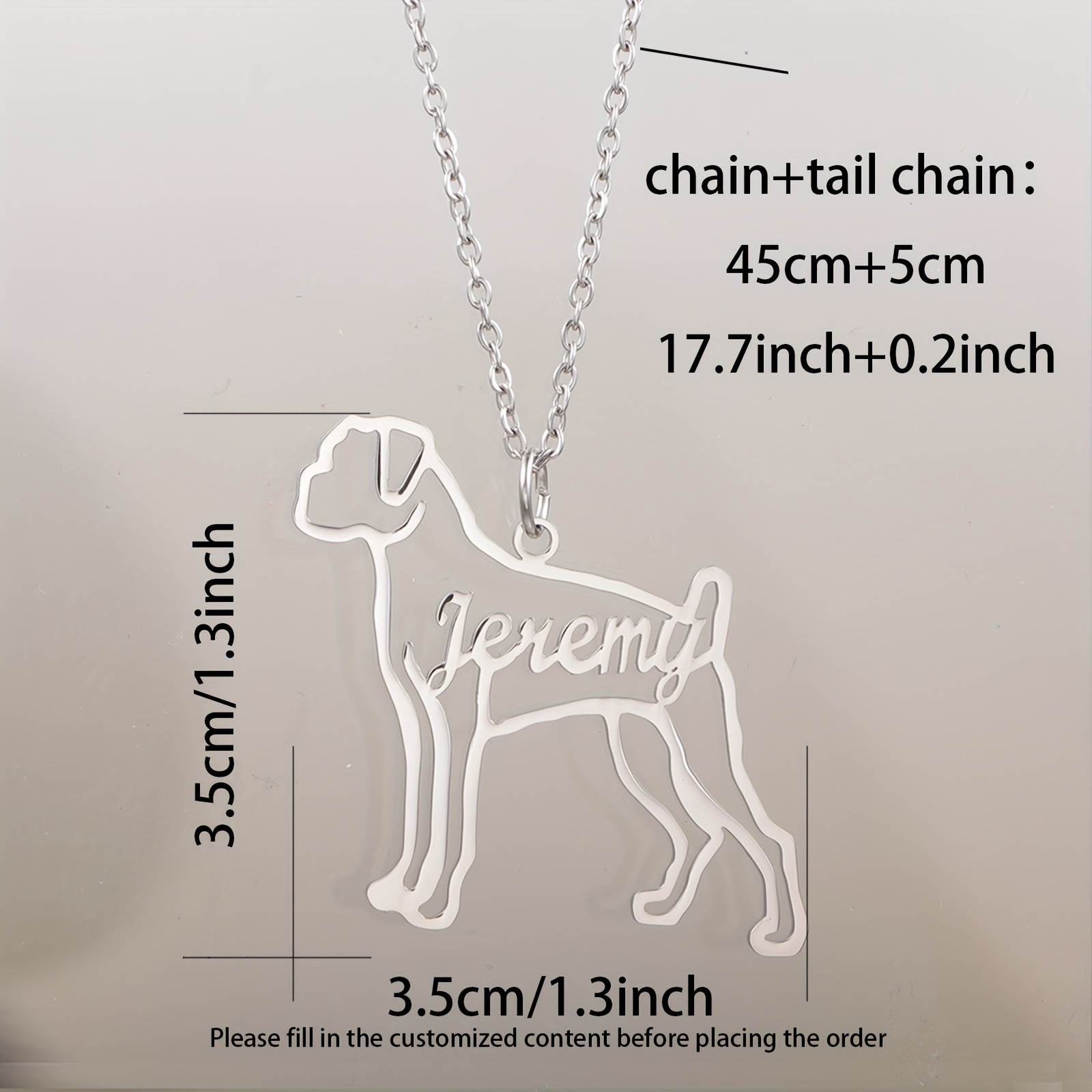 Boxer dog clearance necklace