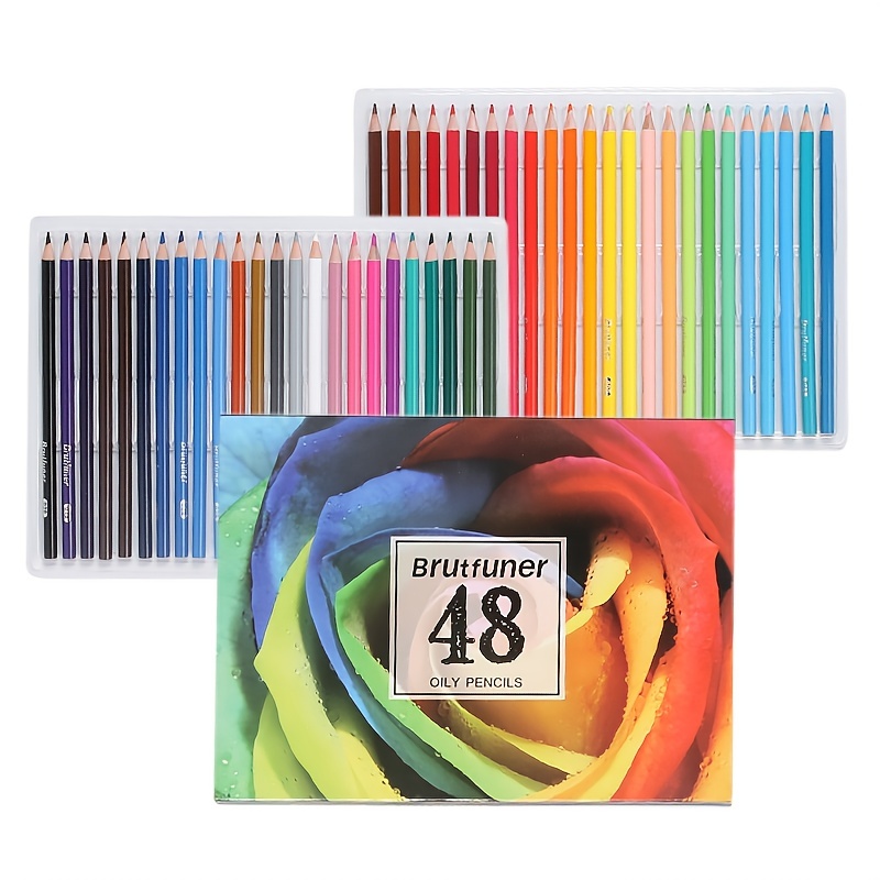 Brutfuner 50 Colors Metallic Pencil Drawing Sketch Set Soft - Temu