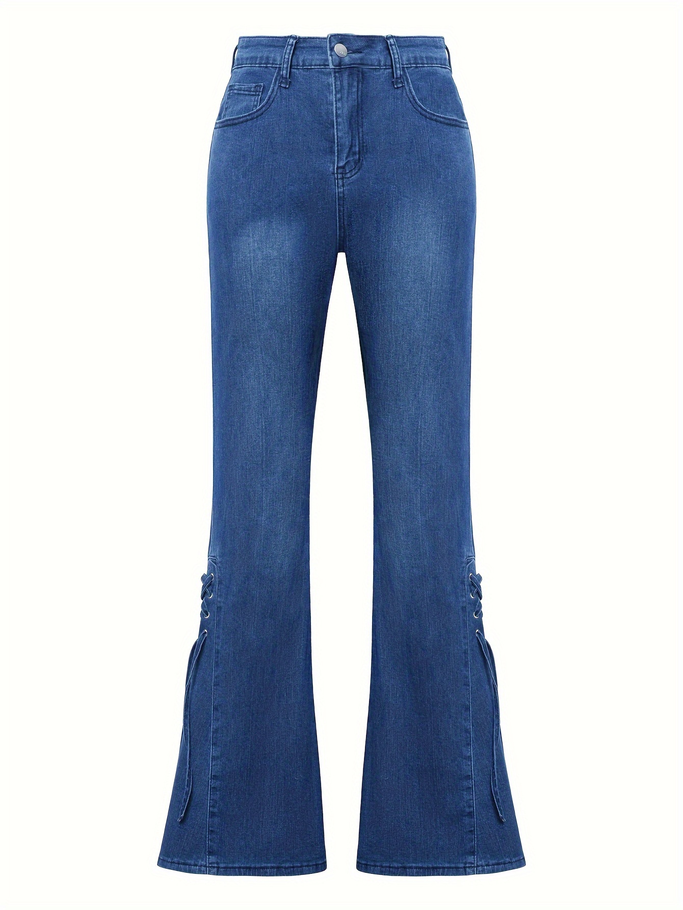 Jeans with lace up hot sale sides