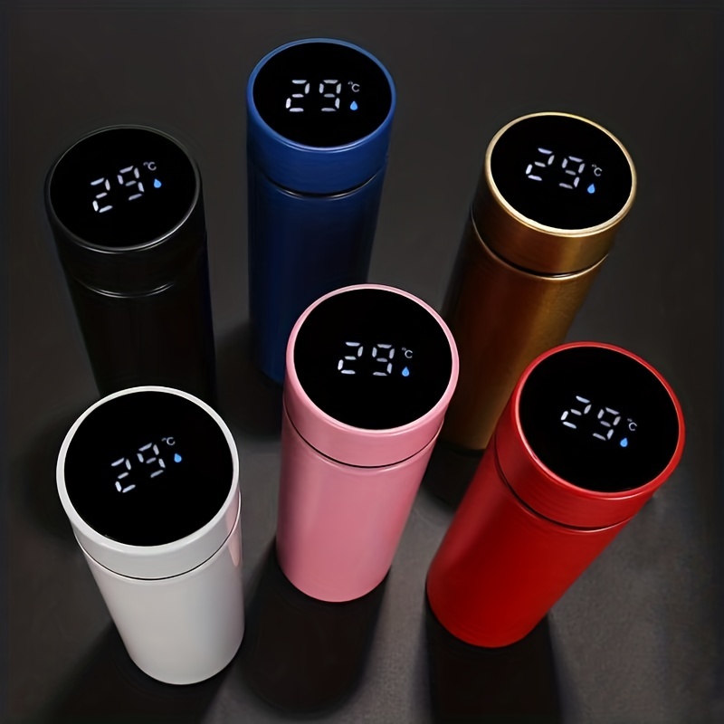 Large Vacuum Flask With Temperature Display Insulated Water - Temu