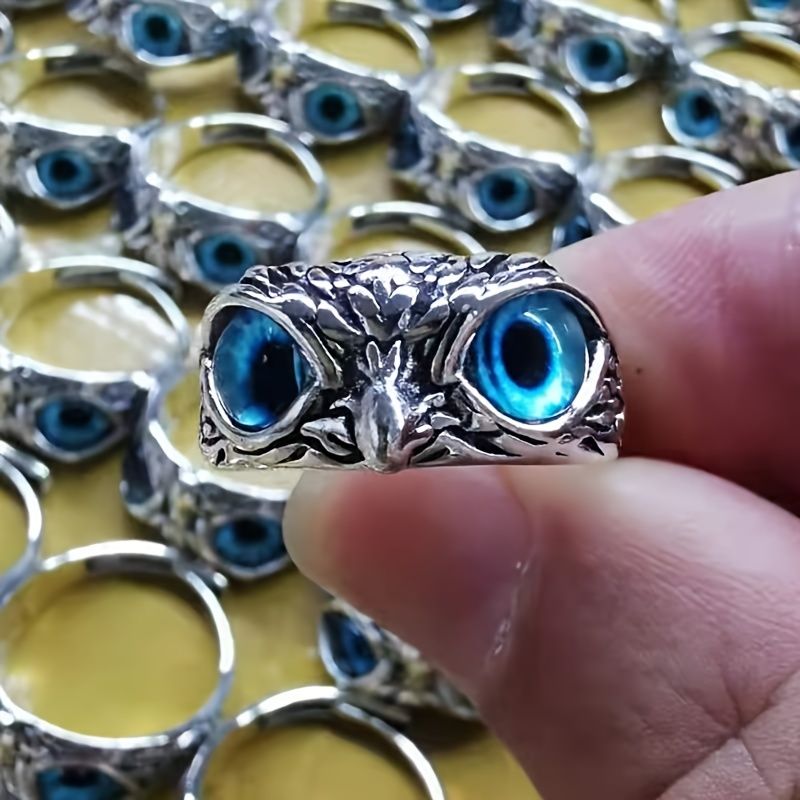 Emon Eye Owl Ring Vintage Animal Open Statement Adjustable Finger Rings For  Men | Don't Miss These Great Deals | Temu