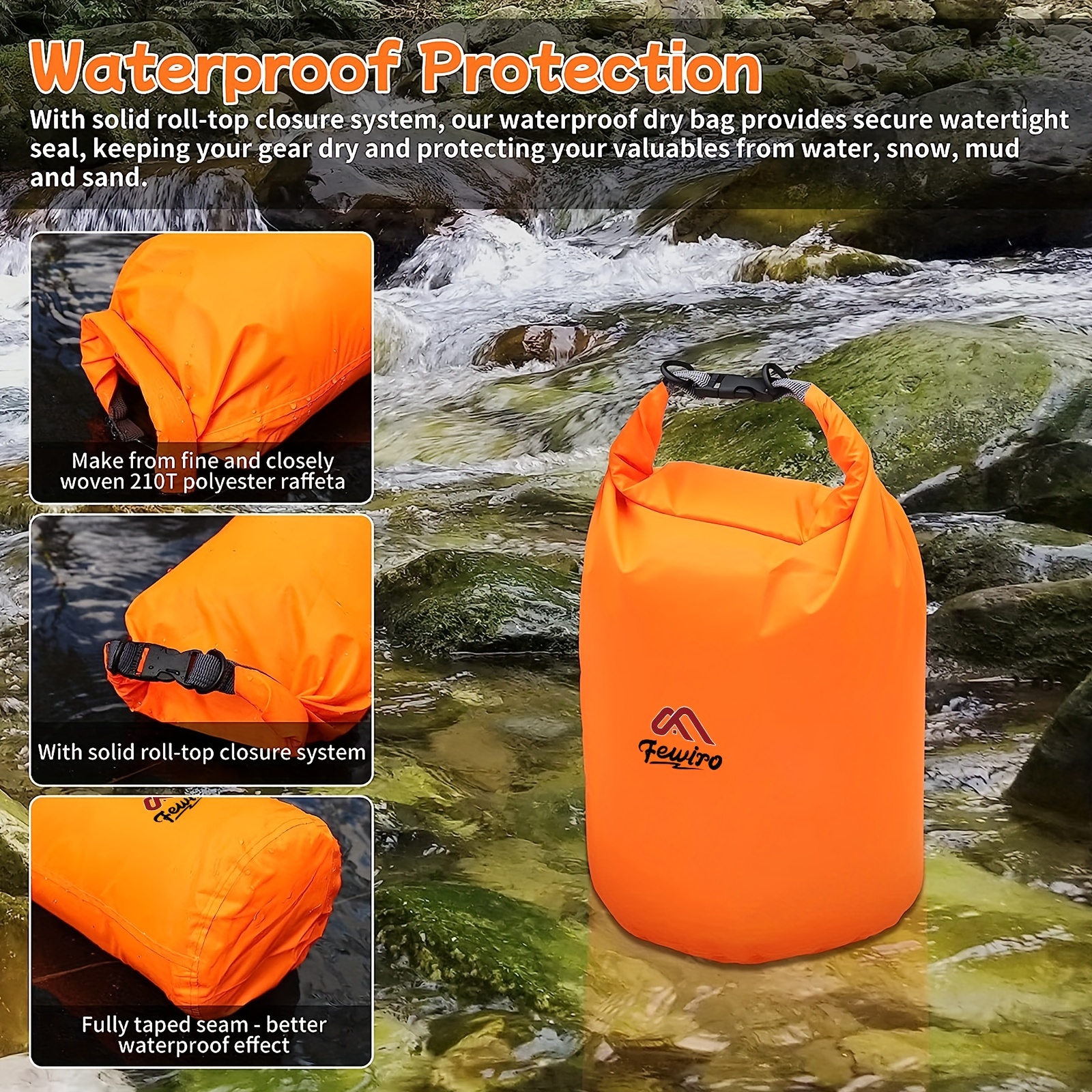 Keep Gear Dry Clean Waterproof Dry Bag Kayaking Gym Hiking - Temu Canada
