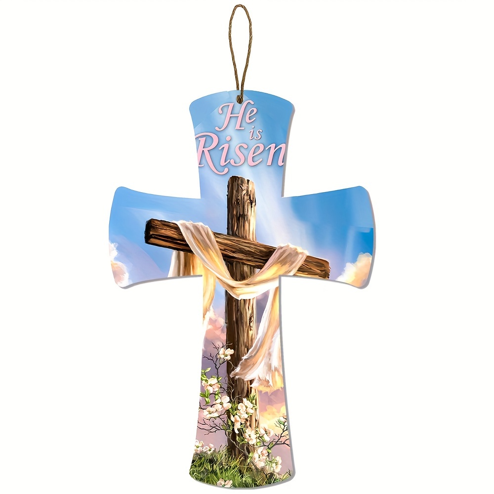 Cruz de pared de madera artesanal, cruz cristiana, cruz católica, cruz  religiosa, cruz de Navidad, cruz de Pascua para iglesia, hogar, habitación